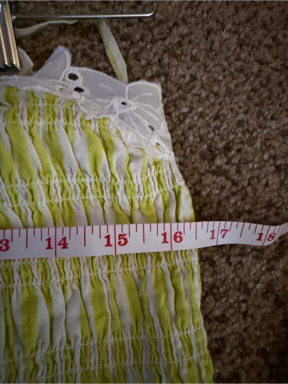 Anthropologie Lyrebird Yellow Striped Midi Dress floral trim Ladybug Print Sz L - Picture 9 of 14